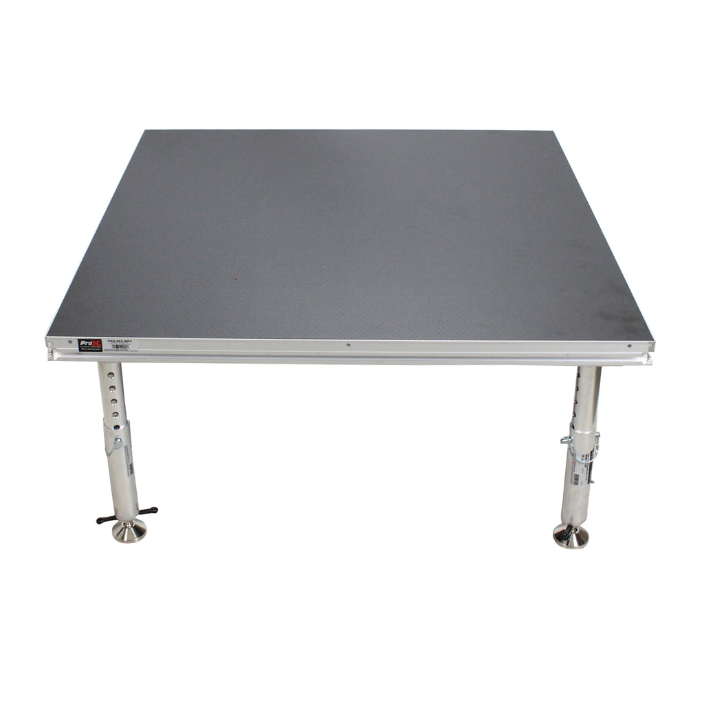 StageQ 4 ft x 4 ft Stage Deck w/ 4 Adjustable 28–48 inch Legs