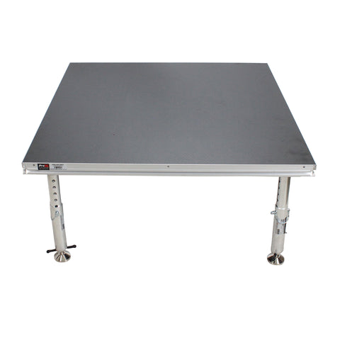 StageQ 4 ft x 4 ft Stage Deck w/ 4 Adjustable 28–48 inch Legs