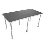Professional 4 ft x 8 ft Stage Platform with 6 Adjustable Legs 28"–48" Height Modular Event Deck System