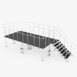 8FT x 16FT Stage Q 4 Stage Platforms Social Distancing Package Height Adjustable 28-48 inch