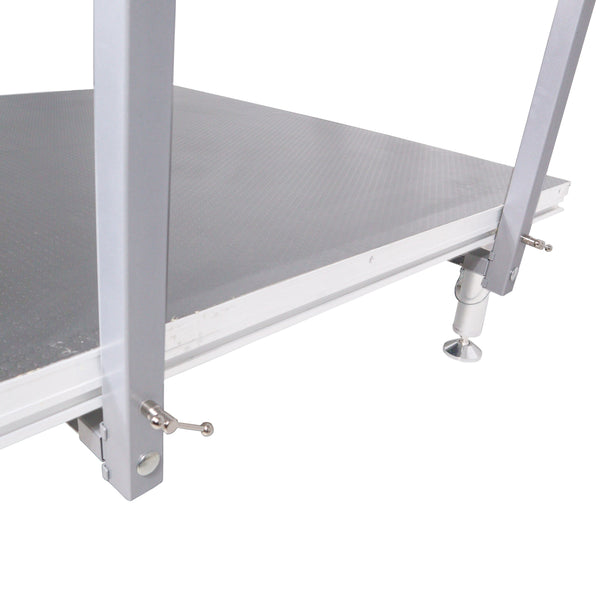 8 FT Professional Single Guard Rail for StageQ Portable Stage Platform