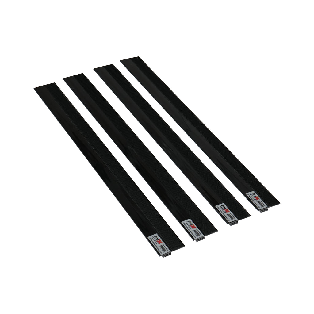 Stage Skirt Hook Profile Bar with Integrated Hook-and-Loop Strip – 2ft Sliding Mount (4 Pack)