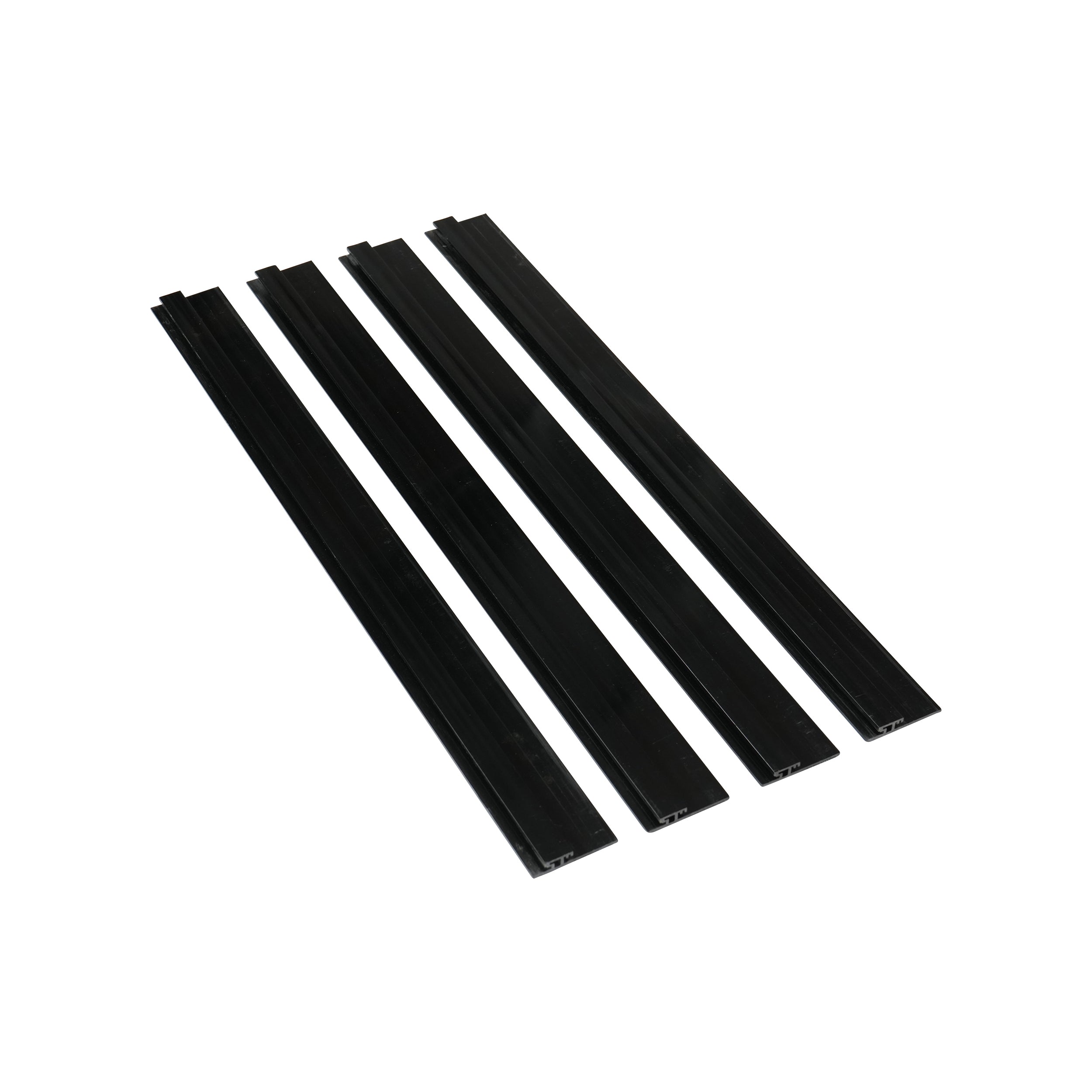 Stage Skirt Hook Profile Bar with Integrated Hook-and-Loop Strip – 2ft Sliding Mount (4 Pack)