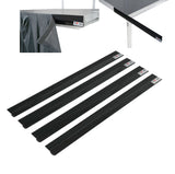 Stage Skirt Hook Profile Bar with Integrated Hook-and-Loop Strip – 2ft Sliding Mount (4 Pack)