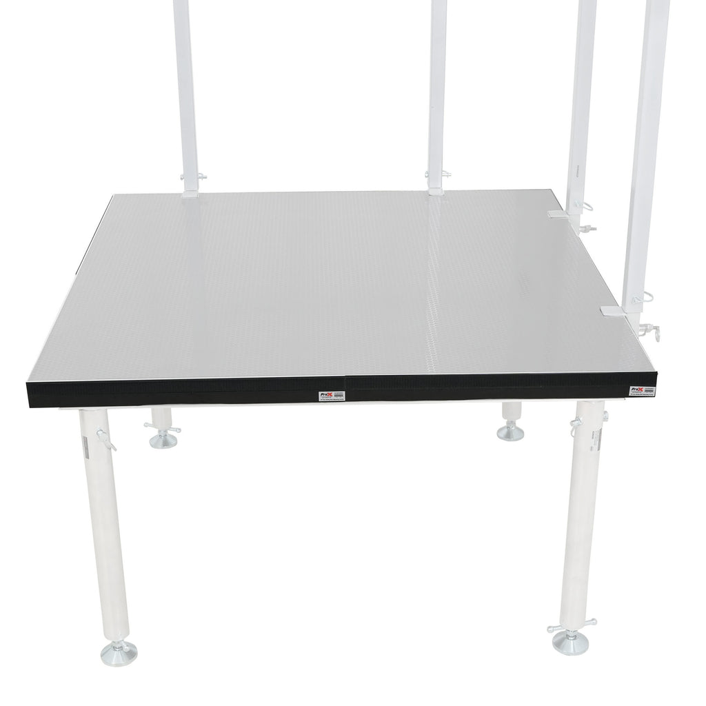 Stage Skirt Hook Profile Bar with Integrated Hook-and-Loop Strip – 2ft Sliding Mount (4 Pack)
