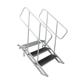 StageQ 3 Step Heavy Duty Foldable Adjustable 18 to 28 Inch with Rail