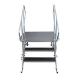 StageQ 3 Step Heavy Duty Foldable Adjustable 18 to 28 Inch with Rail