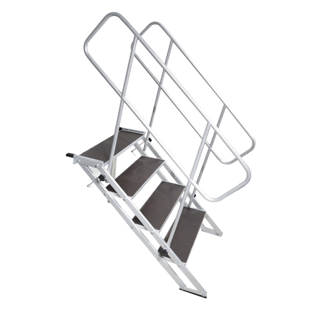 StageQ 4 Step Heavy Duty Foldable Adjustable 29 to 34 Inch with Rail