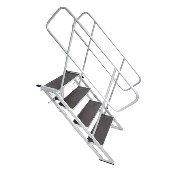 StageQ 4 Step Heavy Duty Foldable Adjustable 29 to 34 Inch with Rail