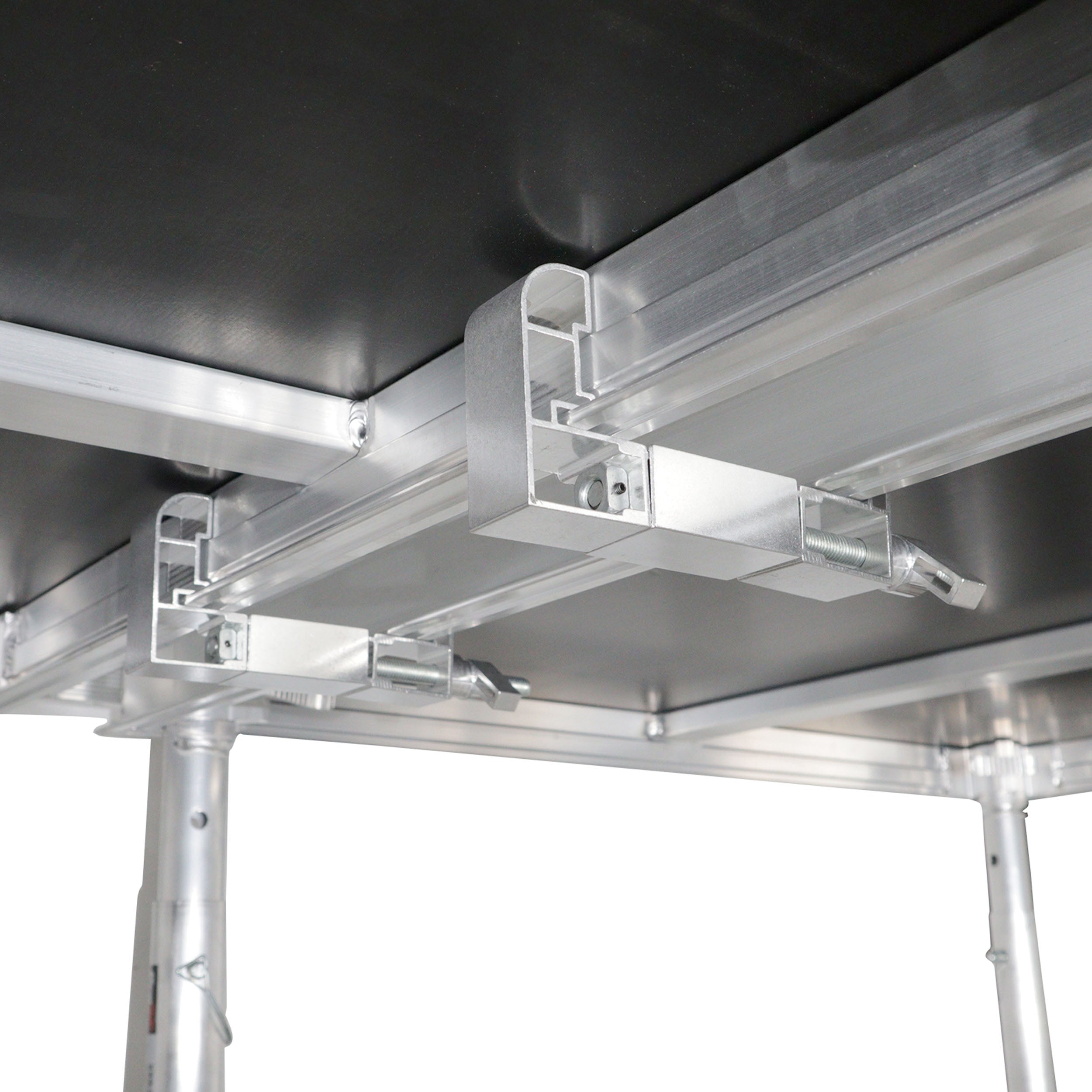 Professional 4 ft x 8 ft Stage Platform with 6 Adjustable Legs 28"–48" Height Modular Event Deck System