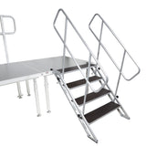 StageQ 4 Step Heavy Duty Foldable Adjustable 29 to 34 Inch with Rail