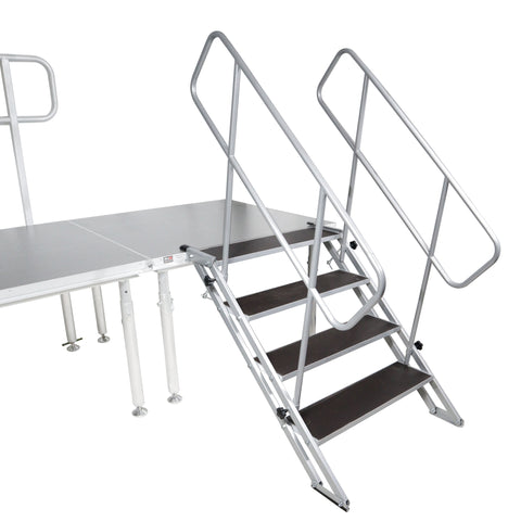 StageQ 4 Step Heavy Duty Foldable Adjustable 29 to 34 Inch with Rail