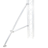 Truss Post Outrigger Brace and Lower Support Bar with Hinged Rubber Feet