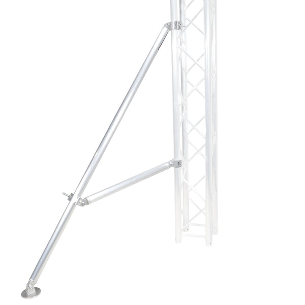Truss Post Outrigger Brace and Lower Support Bar with Hinged Rubber Feet
