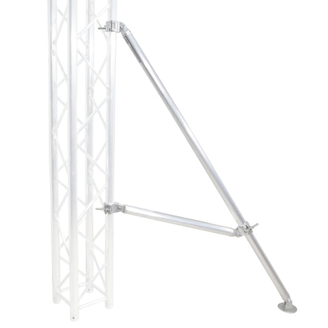 Truss Post Outrigger Brace and Lower Support Bar with Hinged Rubber Feet