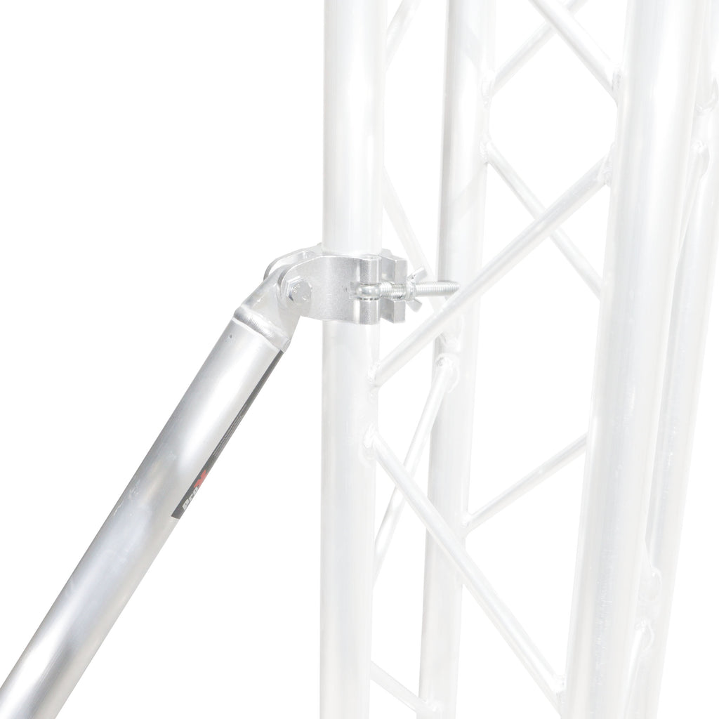 Truss Post Outrigger Brace and Lower Support Bar with Hinged Rubber Feet