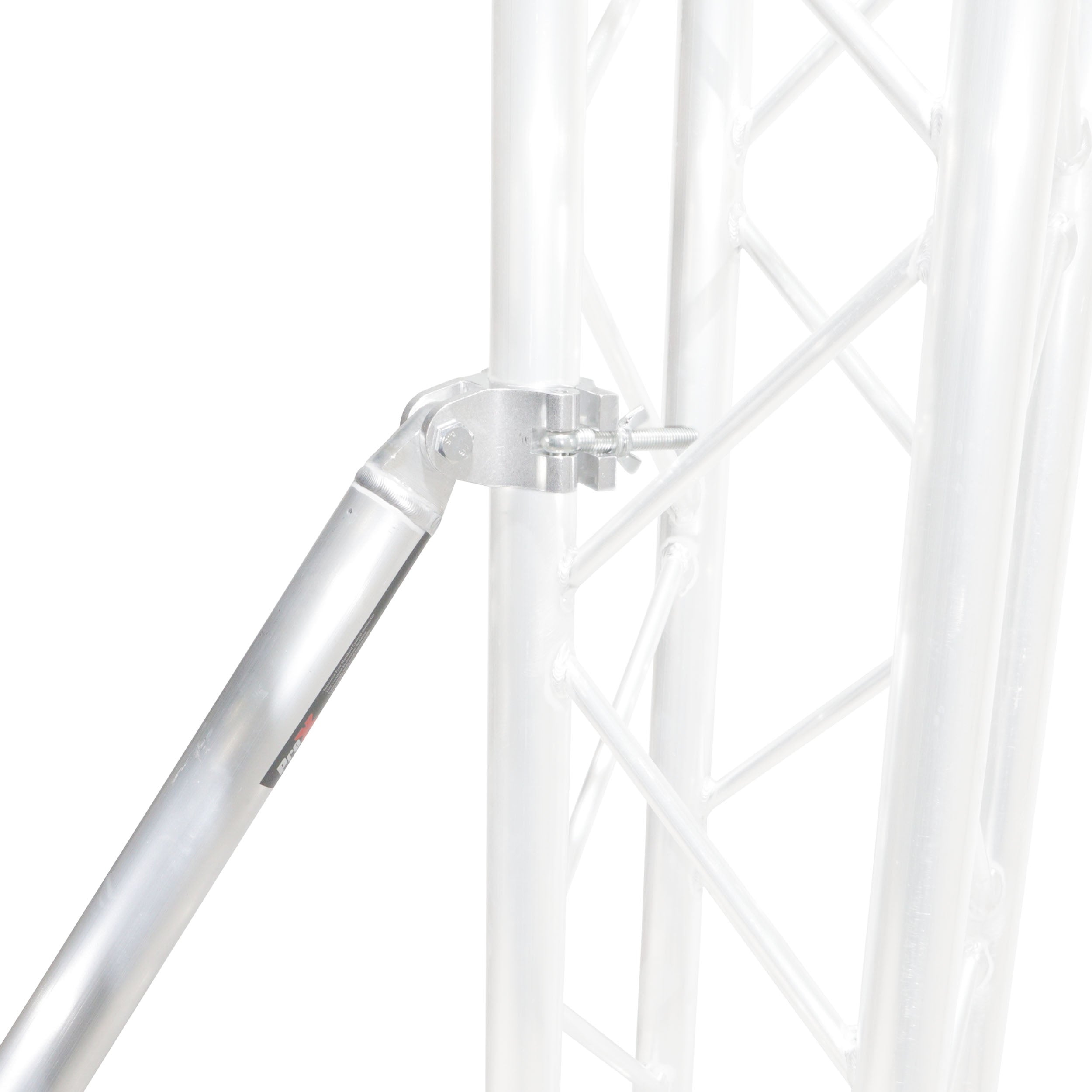Truss Post Outrigger Brace and Lower Support Bar with Hinged Rubber Feet