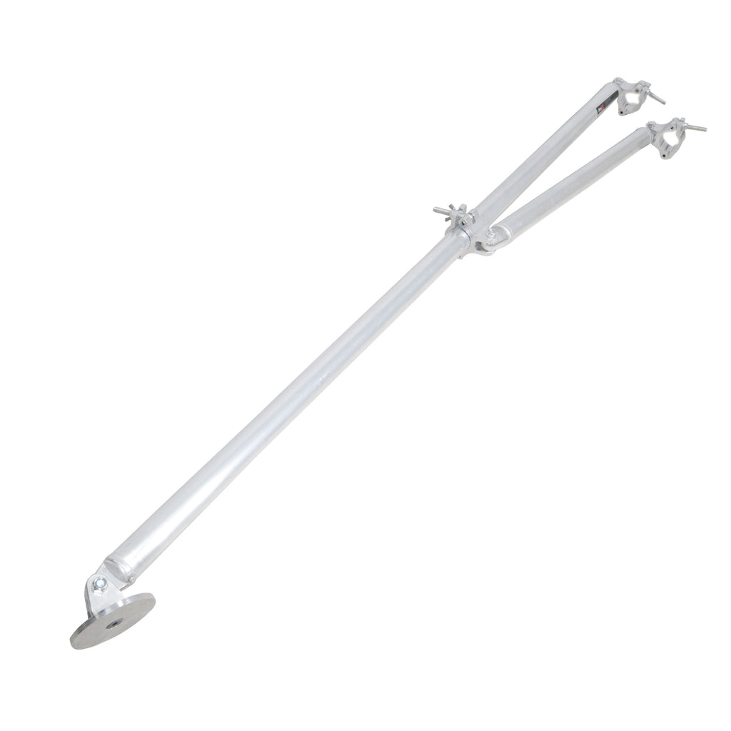 Truss Post Outrigger Brace and Lower Support Bar with Hinged Rubber Feet
