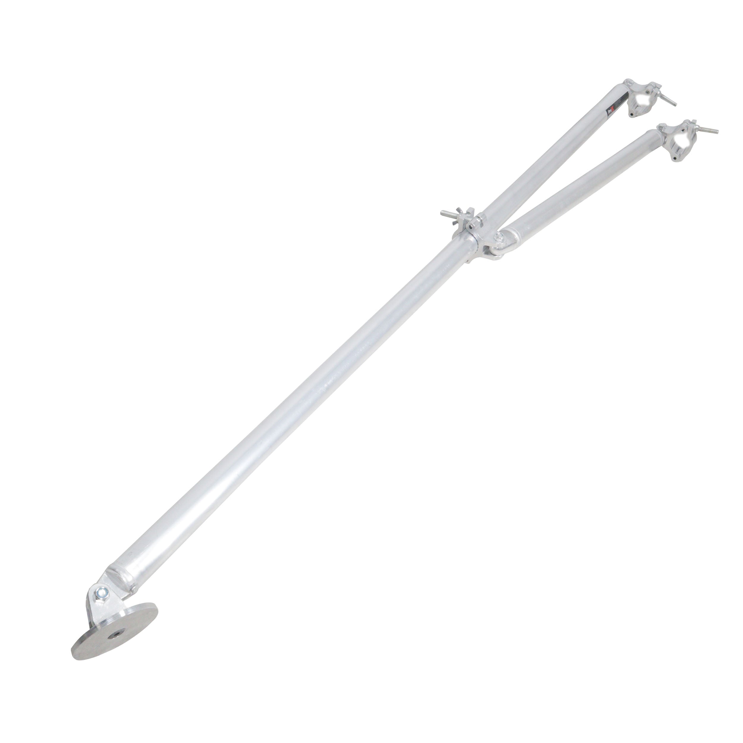 Truss Post Outrigger Brace and Lower Support Bar with Hinged Rubber Feet