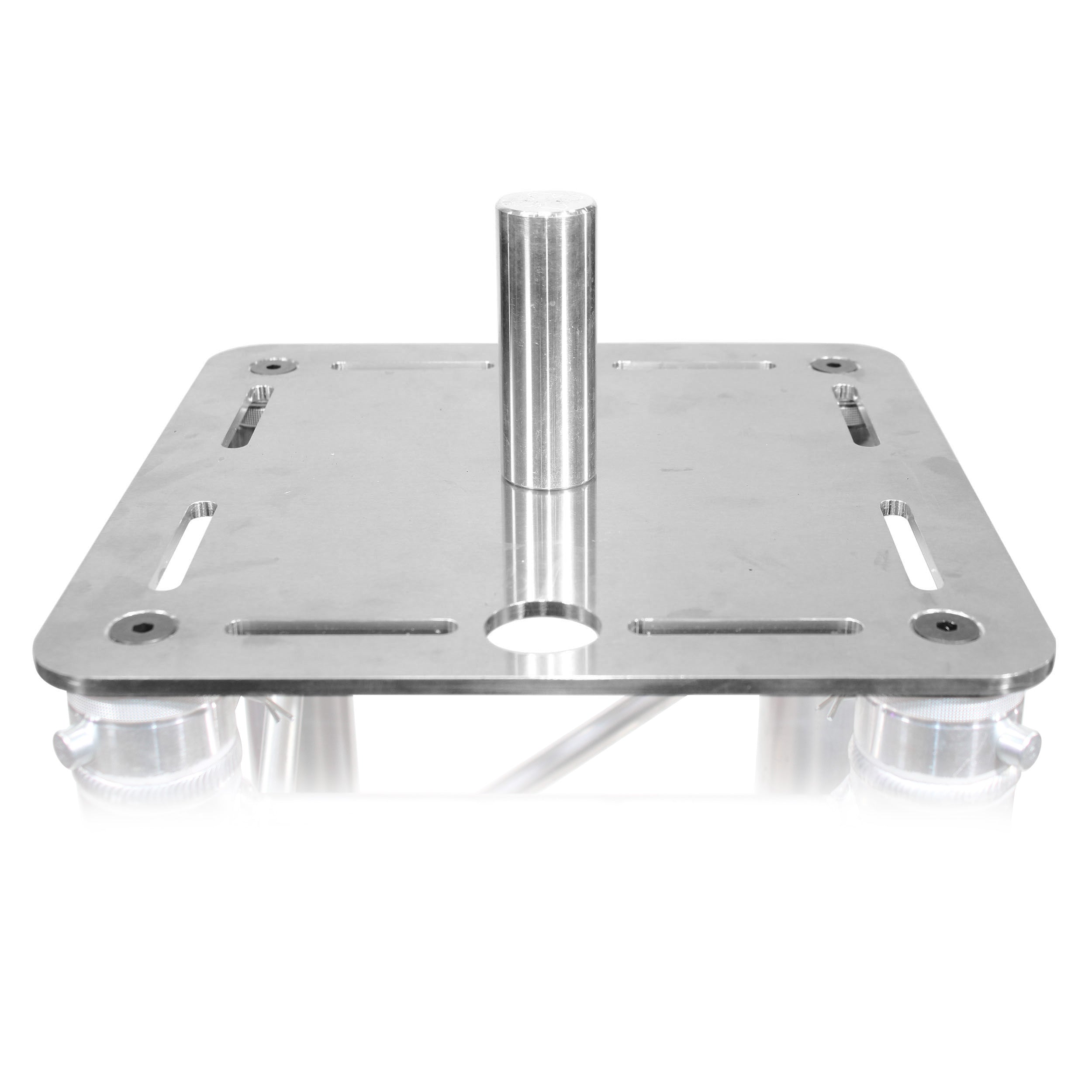 Pair of 12" Aluminum 6mm Truss Top Plate and 1 3/8 Speaker Stud Mount for F34 F32 F31 Conical Square Truss with Connectors