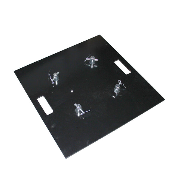 24" Steel 10mm Truss Base Plate for F34 F32 F31 Conical Square Truss with Connectors Black Finish