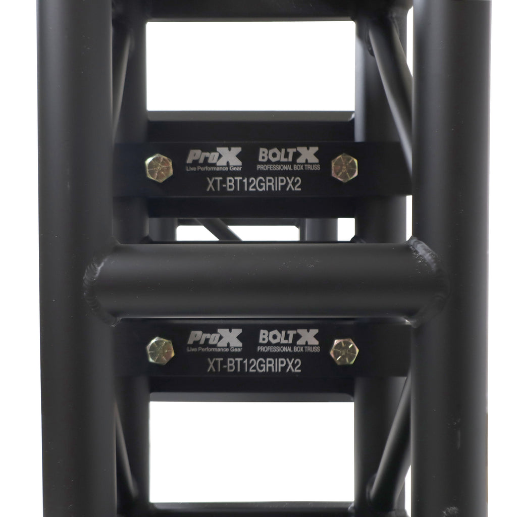 Set of 2 Grip Block Grapple Bars for 12" BoltX Truss – Includes Grade 8 Bolts in Black