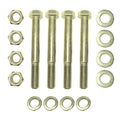 Set of (4) 5" Length Hex Long Truss Bolts Nuts and Washers – Grade 8 (5/8"-11 x 5 NC)