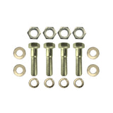 Set of (4) 2.5" Length Hex Short Yellow Zinc Truss Bolts Nuts Washers – Grade 8 (5/8”-11 x 2-1/2 NC)