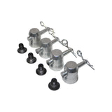 Truss Base Plate Half Conical Connector Pack of 4 with Pin and safety clip