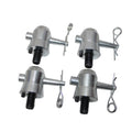 Pack of 4 Truss Junction Box Connector Pack Half Conical Connectors with Pins, Bolts & Safety Clips