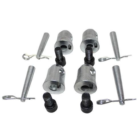 Pack of 4 Truss Junction Box Connector Pack Half Conical Connectors with Pins, Bolts & Safety Clips