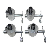 Pack of 4 Truss Junction Box Connector Pack Half Conical Connectors with Pins, Bolts & Safety Clips