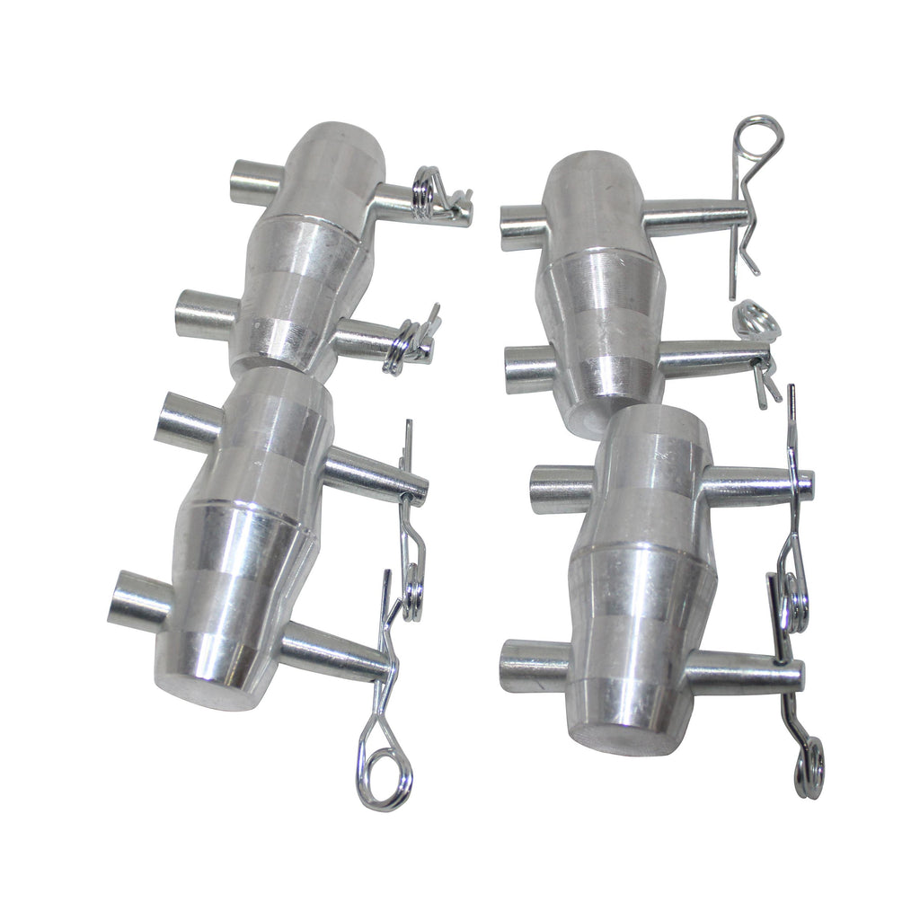 Set of (4) Double Sided Conical Couplers with connectors and pins