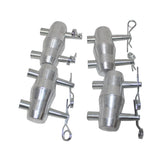 Set of (4) Double Sided Conical Couplers with connectors and pins