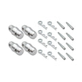 Set of (4) Double Sided Conical Couplers with connectors and pins