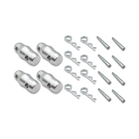 Set of (4) Double Sided Conical Couplers with connectors and pins