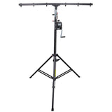 14 Ft Heavy-duty Lighting Crank Stand for Lifting Truss 220 lbs Capacity Incl 5ft T-Bar