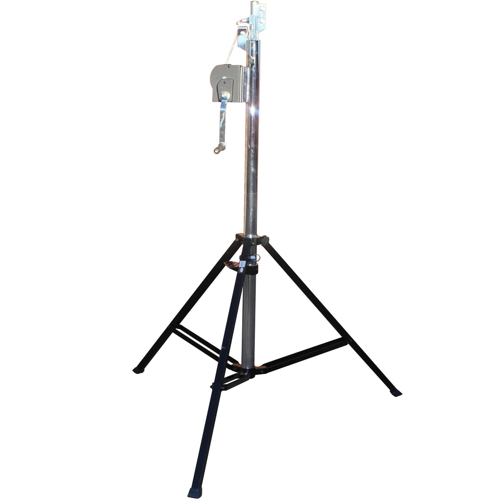 14 Ft Heavy-duty Lighting Crank Stand for Lifting Truss 220 lbs Capacity Incl 5ft T-Bar