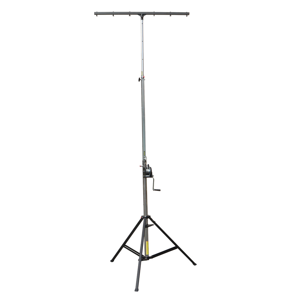 14 Ft Heavy-duty Lighting Crank Stand for Lifting Truss 220 lbs Capacity Incl 5ft T-Bar