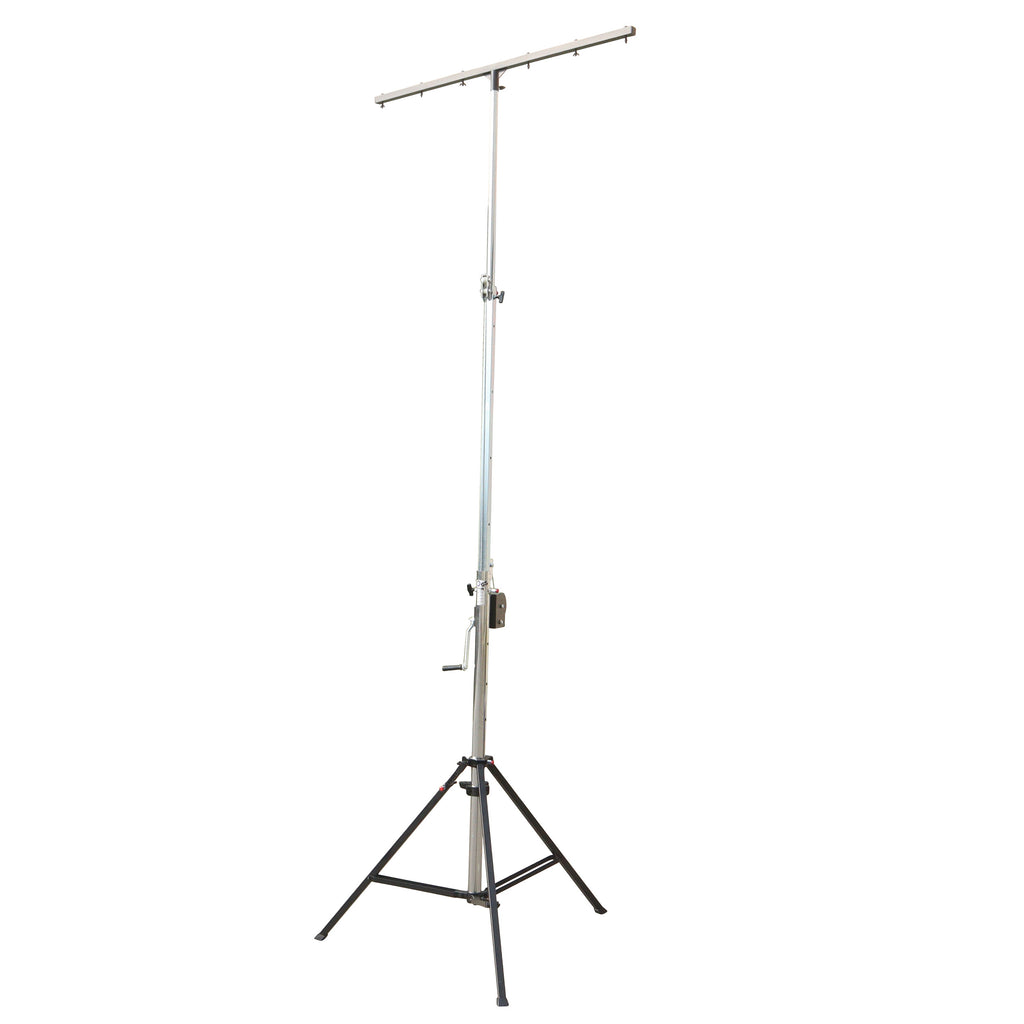 14 Ft Heavy-duty Lighting Crank Stand for Lifting Truss 220 lbs Capacity Incl 5ft T-Bar