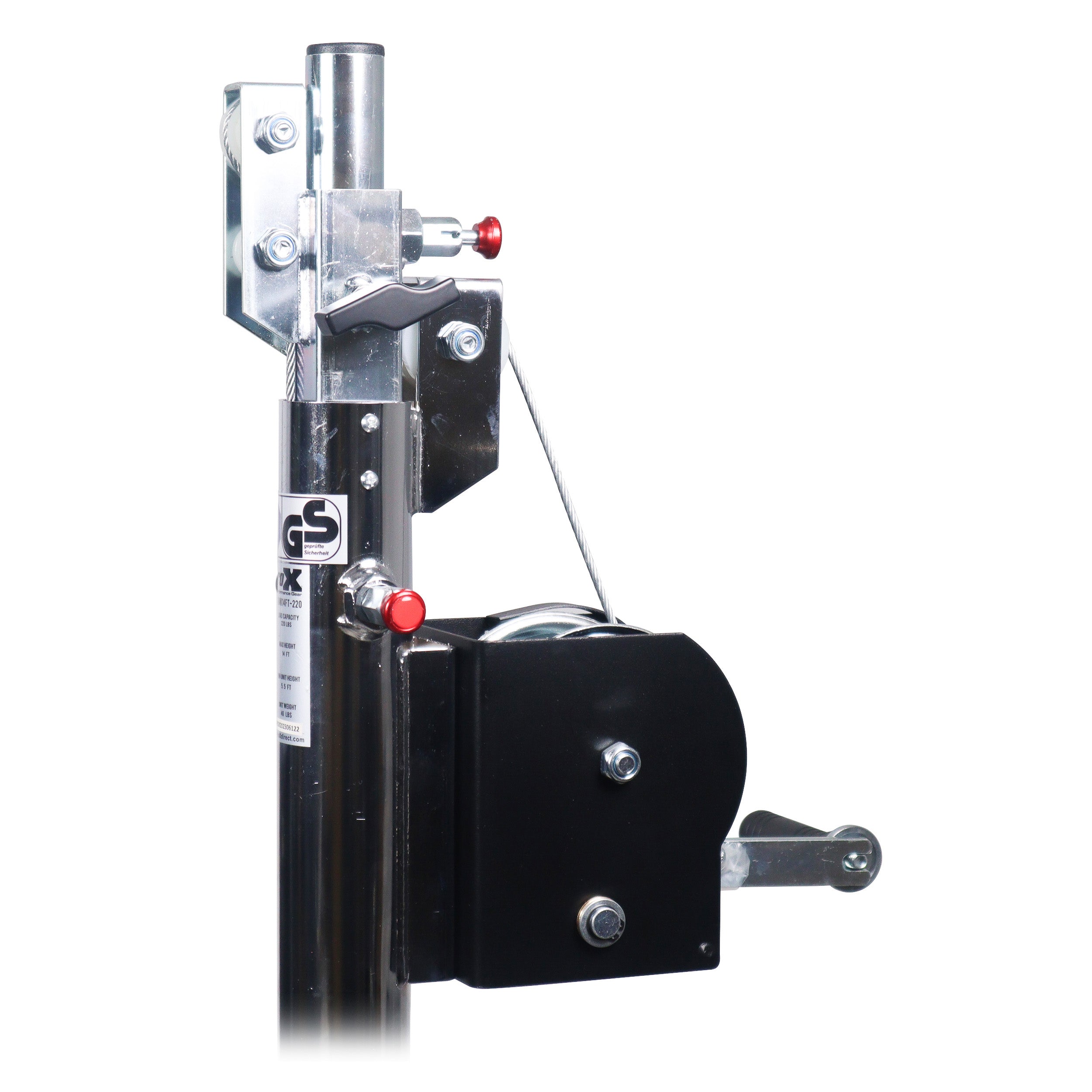 14 Ft Heavy-duty Lighting Crank Stand for Lifting Truss 220 lbs Capacity Incl 5ft T-Bar