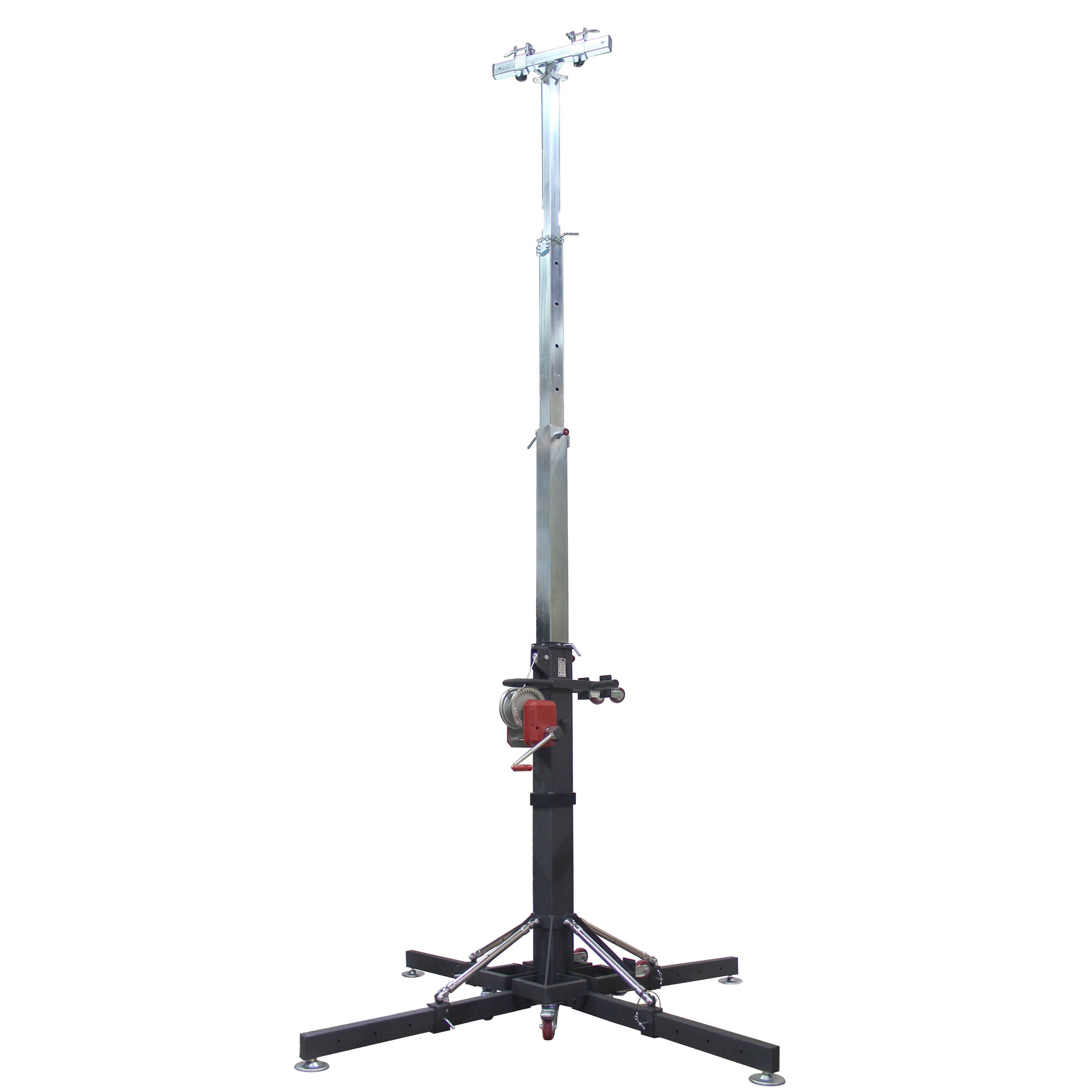 18 Ft Lighting Heavy-Duty Crank Truss Stand 500 Lb. Capacity with Outriggers Center Load18'Includes T-Adapter Truss Mount
