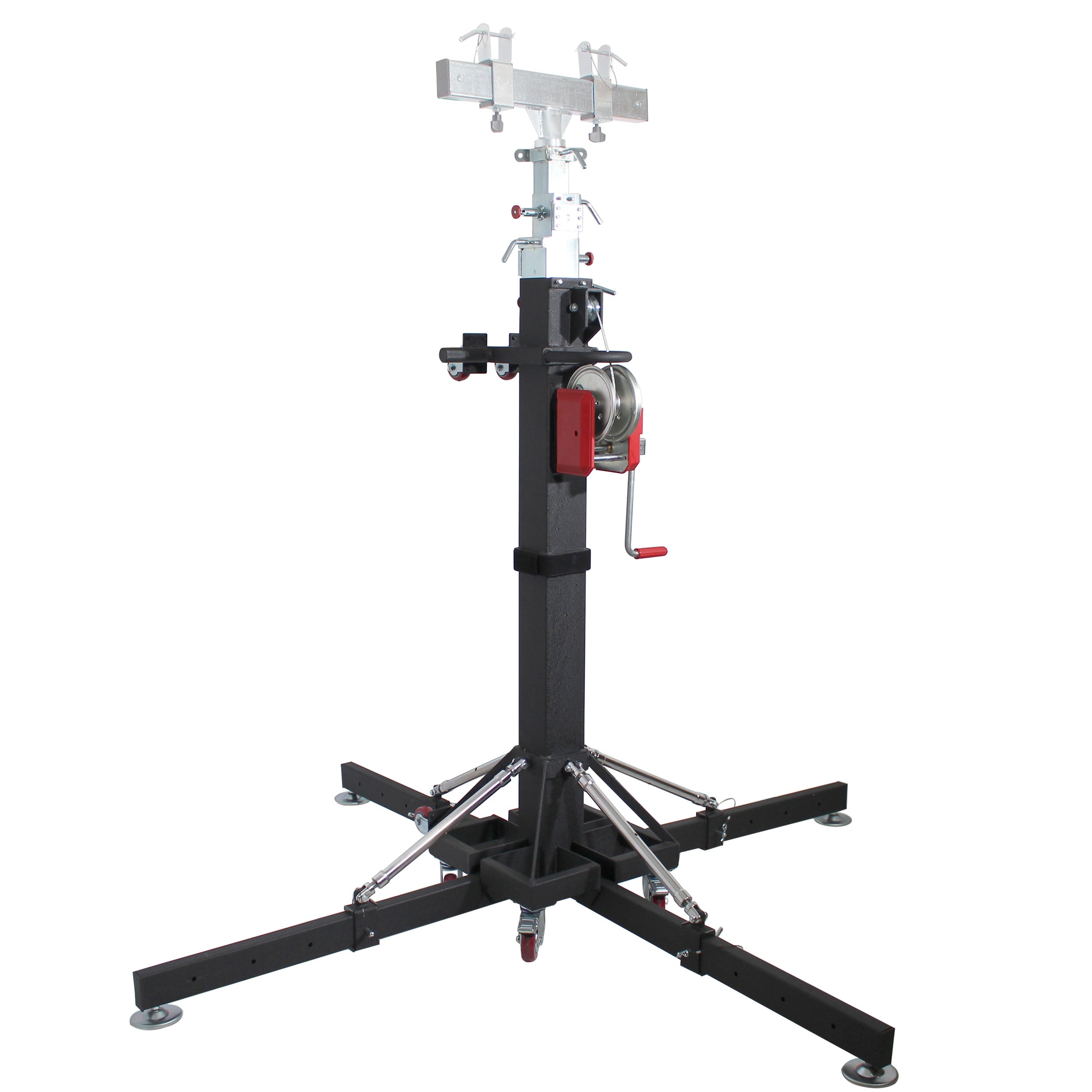 18 Ft Lighting Heavy-Duty Crank Truss Stand 500 Lb. Capacity with Outriggers Center Load18'Includes T-Adapter Truss Mount