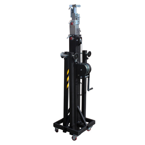 XT-CRANK22FT-400 Heavy Duty 22 Ft. High Truss Crank Lighting Stand 400 Lbs. Capacity Includes T-Adapter Truss Mount