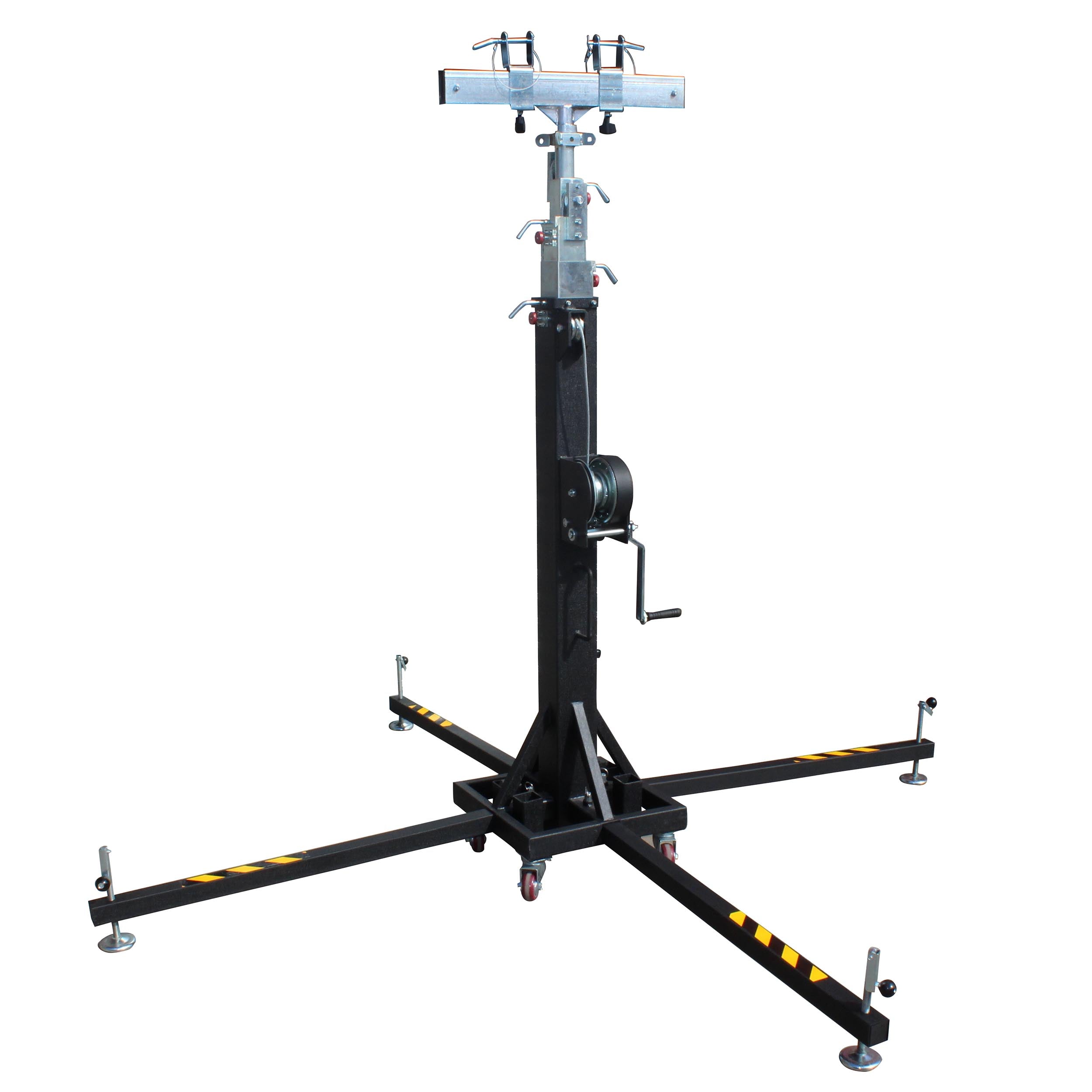 XT-CRANK22FT-400 Heavy Duty 22 Ft. High Truss Crank Lighting Stand 400 Lbs. Capacity Includes T-Adapter Truss Mount