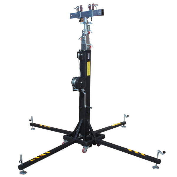 XT-CRANK22FT-400 Heavy Duty 22 Ft. High Truss Crank Lighting Stand 400 Lbs. Capacity Includes T-Adapter Truss Mount