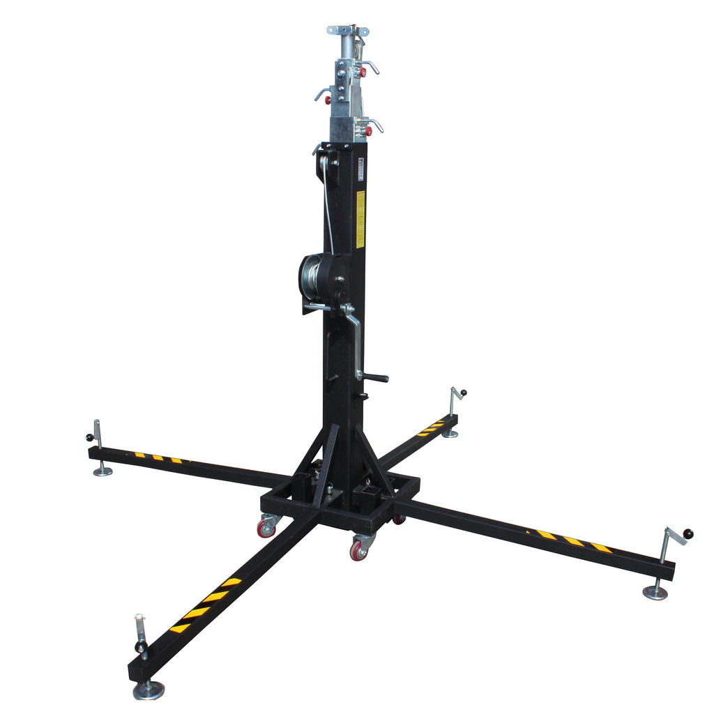 XT-CRANK22FT-400 Heavy Duty 22 Ft. High Truss Crank Lighting Stand 400 Lbs. Capacity Includes T-Adapter Truss Mount