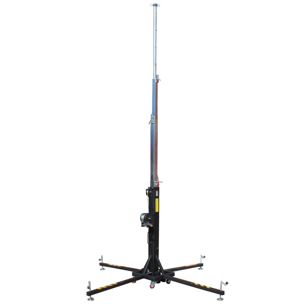XT-CRANK22FT-400 Heavy Duty 22 Ft. High Truss Crank Lighting Stand 400 Lbs. Capacity Includes T-Adapter Truss Mount