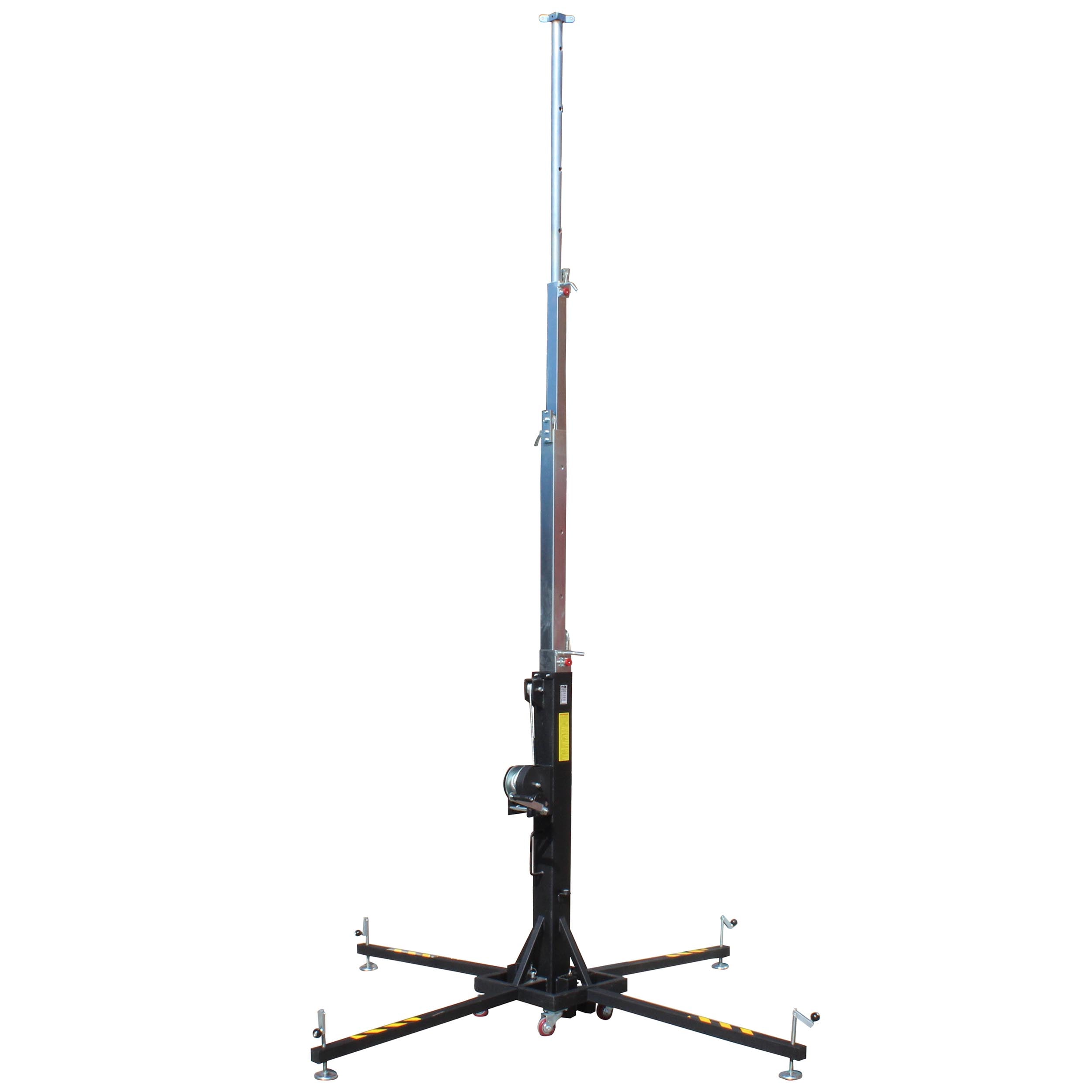 XT-CRANK22FT-400 Heavy Duty 22 Ft. High Truss Crank Lighting Stand 400 Lbs. Capacity Includes T-Adapter Truss Mount