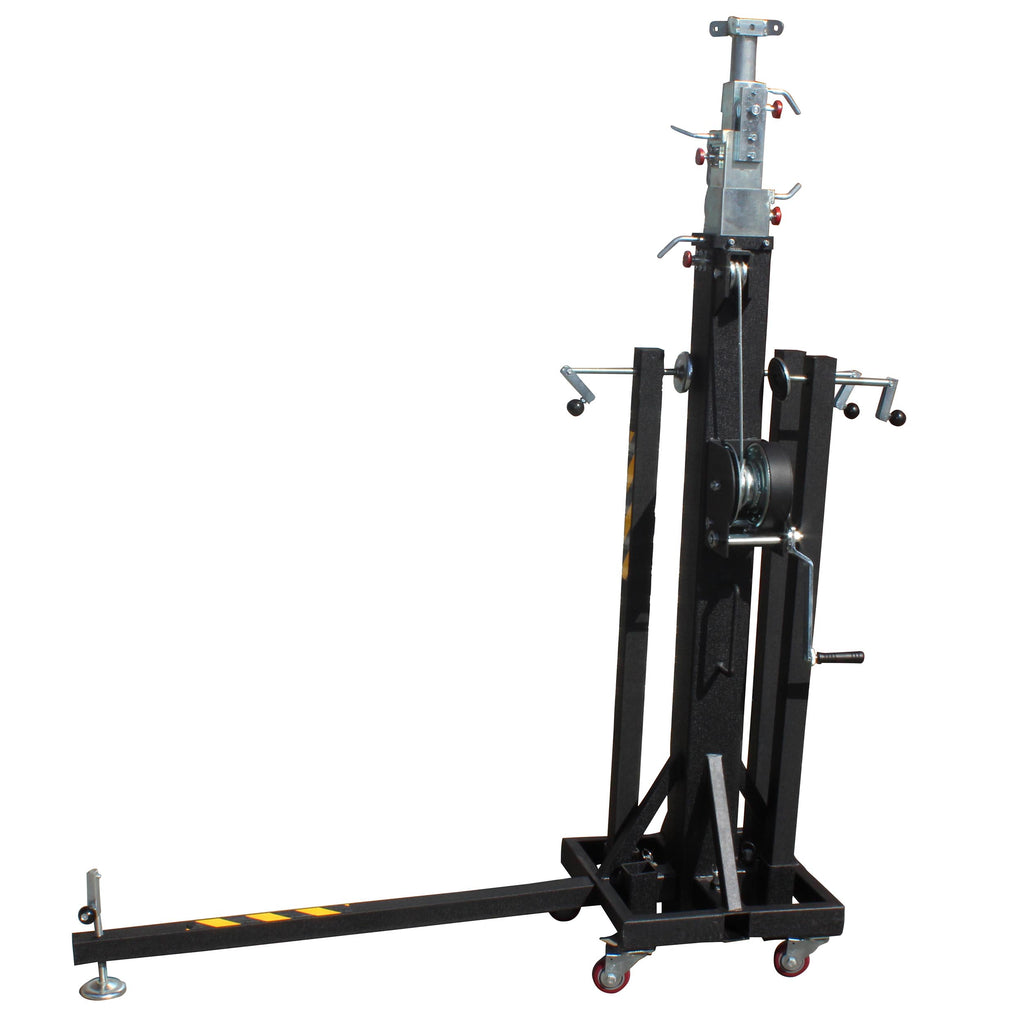 XT-CRANK22FT-400 Heavy Duty 22 Ft. High Truss Crank Lighting Stand 400 Lbs. Capacity Includes T-Adapter Truss Mount